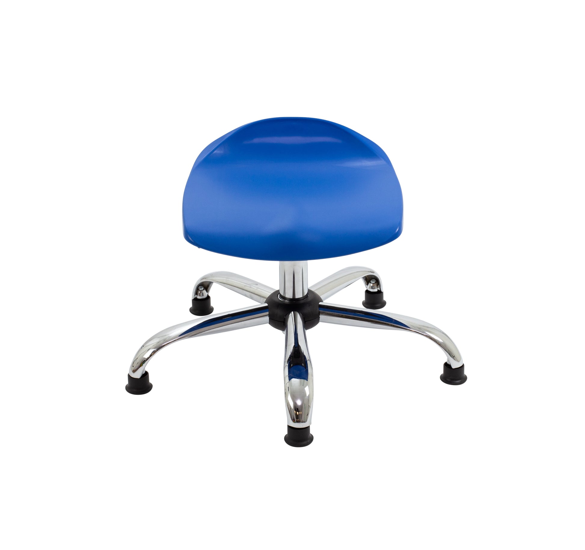 Titan Swivel Junior Stool with Chrome Base and Glides