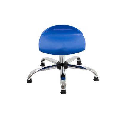 Titan Swivel Junior Stool with Chrome Base and Glides