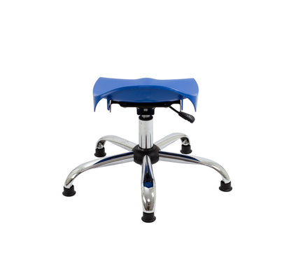 Titan Swivel Junior Stool with Chrome Base and Glides