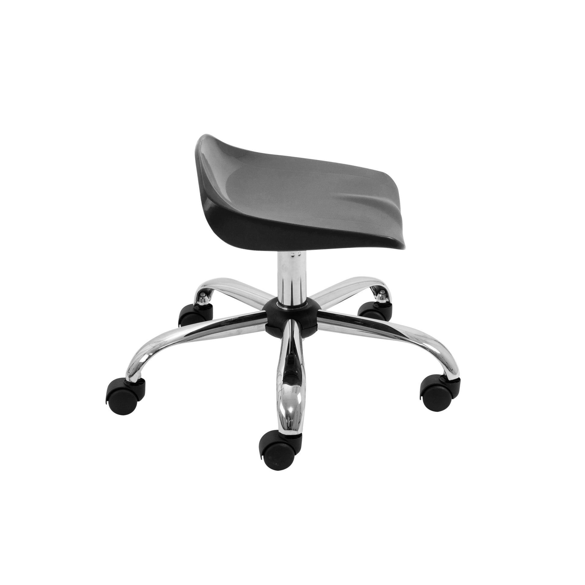 Titan Swivel Junior Stool with Chrome Base and Castors