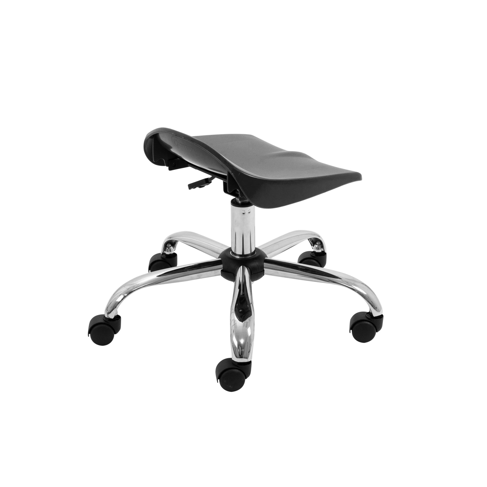 Titan Swivel Junior Stool with Chrome Base and Castors