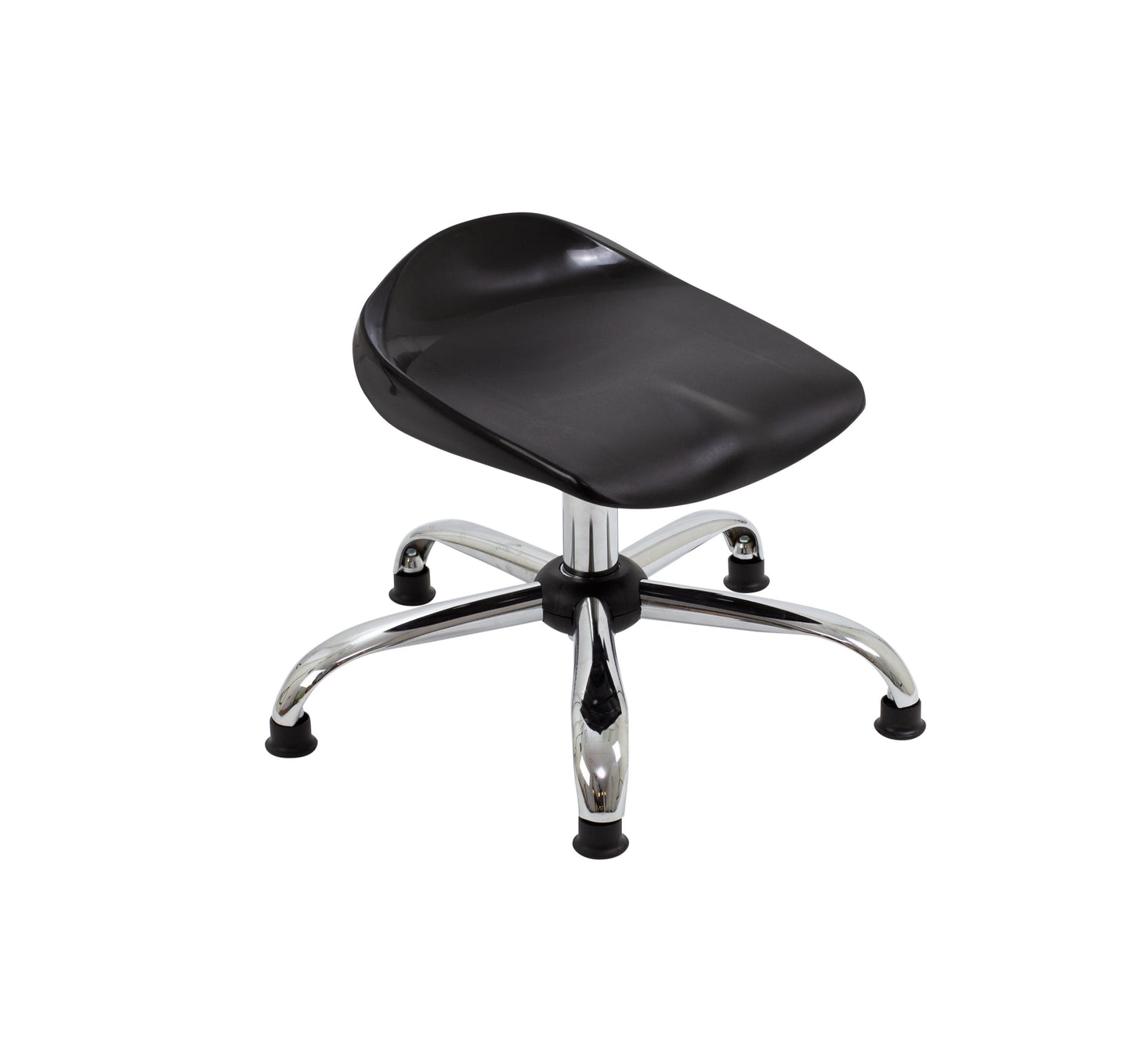 Titan Junior Swivel Stool|Chrome Base With Glides|Age 6-11 Years|Black