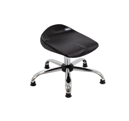 Titan Junior Swivel Stool|Chrome Base With Glides|Age 6-11 Years|Black