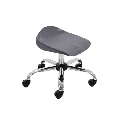Titan Junior Swivel Stool|Black Base With Castors|Age 6-11 Years|Charcoal