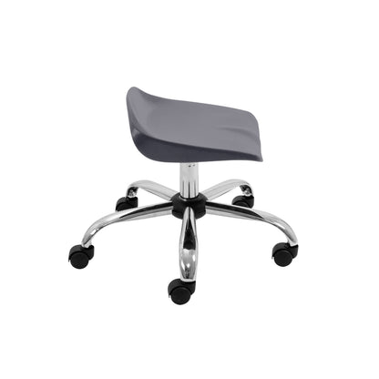 Titan Swivel Junior Stool with Chrome Base and Castors