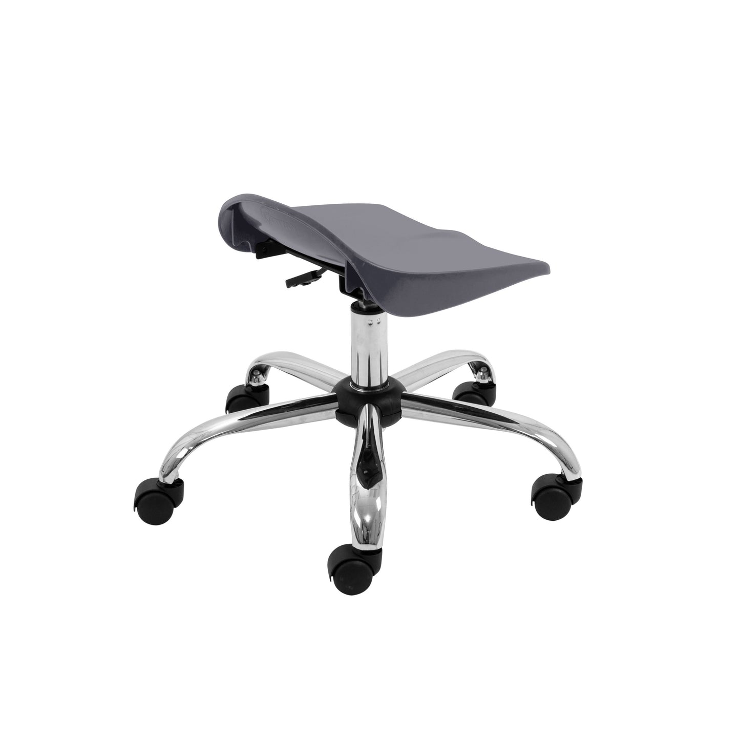 Titan Swivel Junior Stool with Chrome Base and Castors