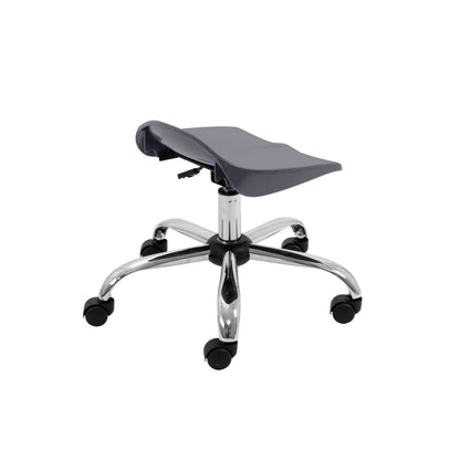 Titan Swivel Junior Stool with Chrome Base and Castors