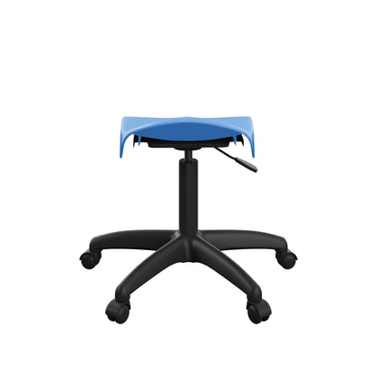 Titan Swivel Junior Stool with Plastic Base and Castors