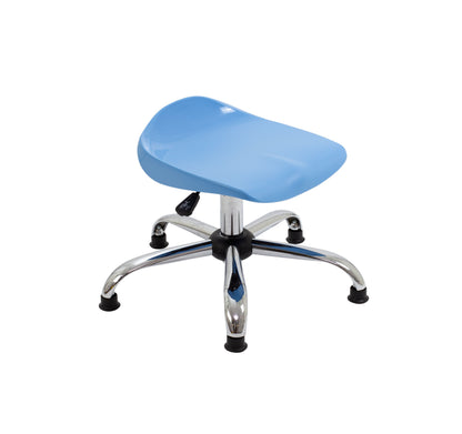 Titan Junior Swivel Stool|Chrome Base With Glides|Age 6-11 Years|Sky Blue