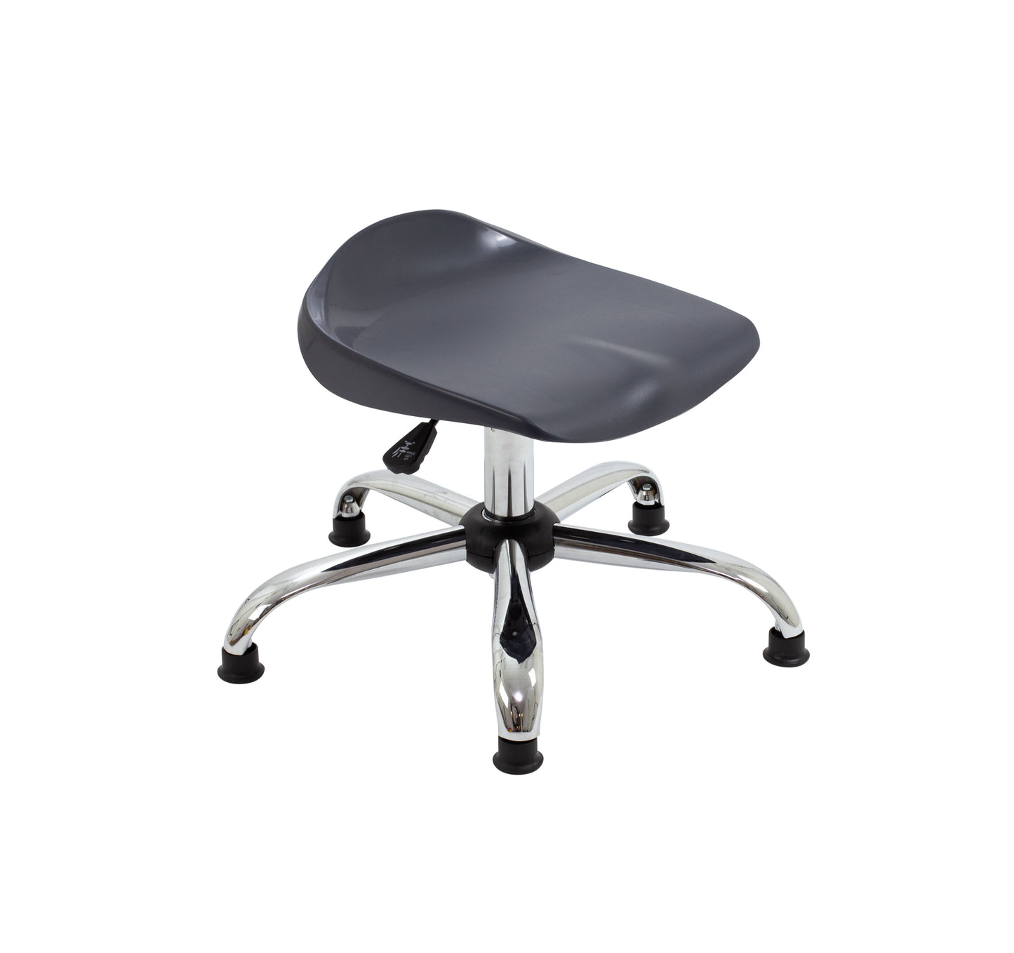 Titan Junior Swivel Stool|Chrome Base With Glides|Age 6-11 Years|Charcoal
