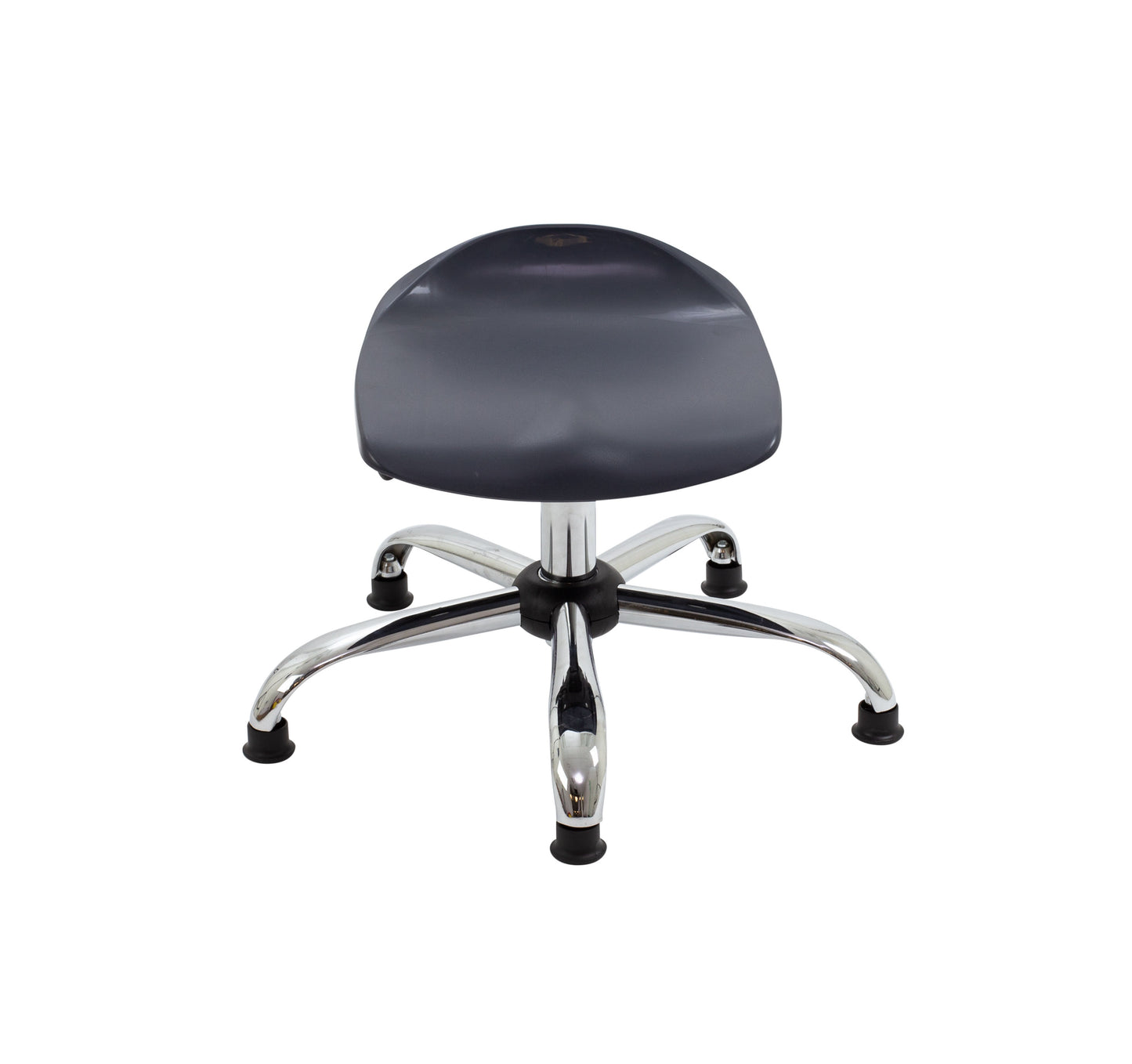 Titan Swivel Junior Stool with Chrome Base and Glides