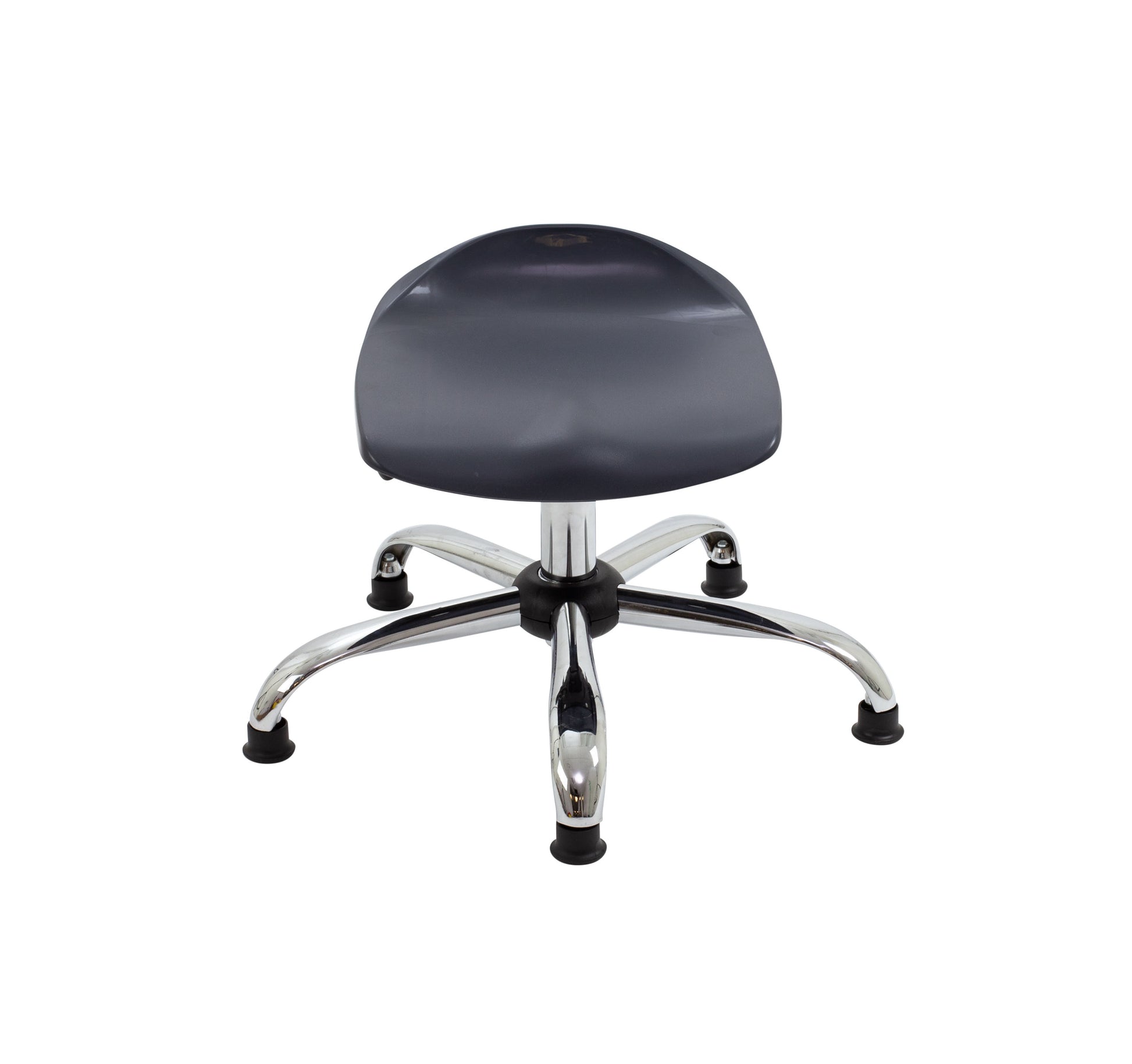 Titan Swivel Junior Stool with Chrome Base and Glides