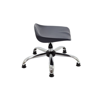 Titan Swivel Junior Stool with Chrome Base and Glides