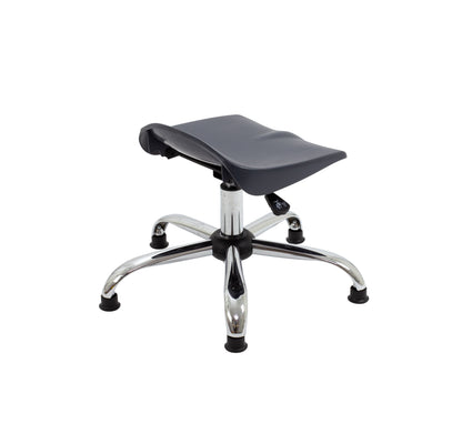 Titan Swivel Junior Stool with Chrome Base and Glides