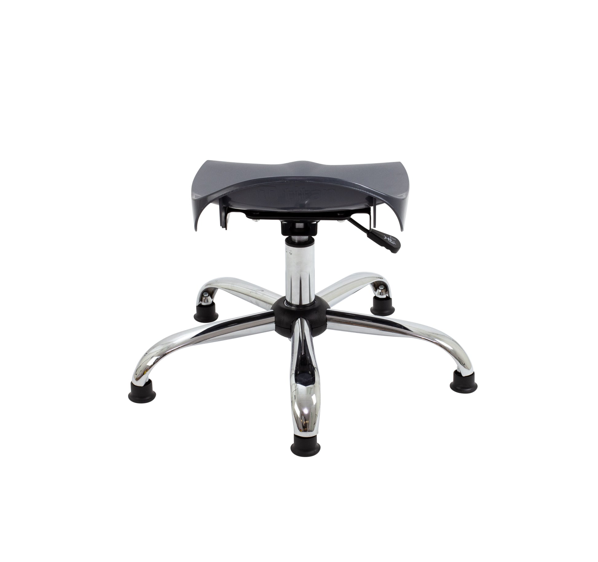 Titan Swivel Junior Stool with Chrome Base and Glides