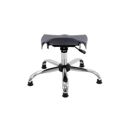 Titan Swivel Junior Stool with Chrome Base and Glides