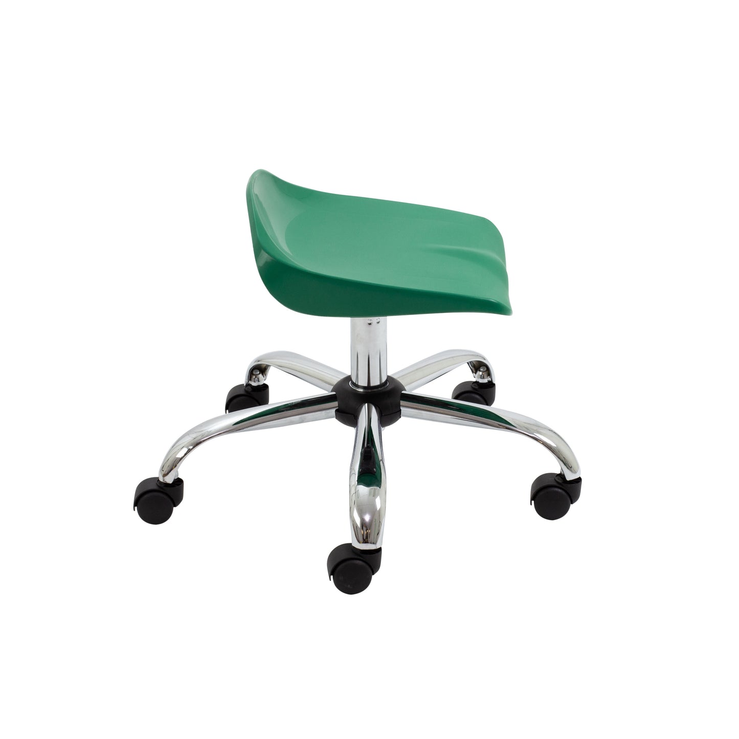 Titan Swivel Junior Stool with Chrome Base and Castors