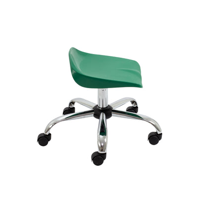 Titan Swivel Junior Stool with Chrome Base and Castors