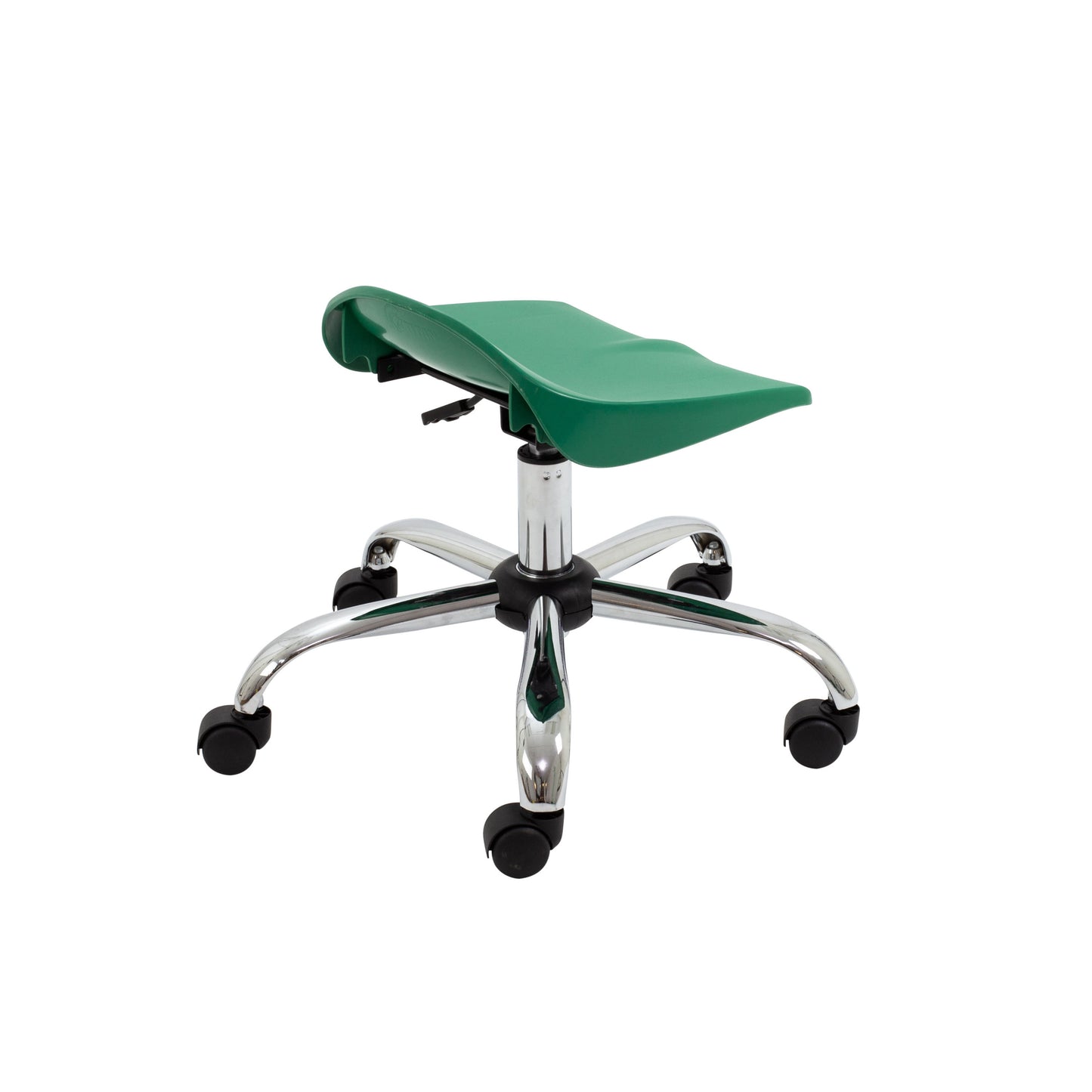 Titan Swivel Junior Stool with Chrome Base and Castors