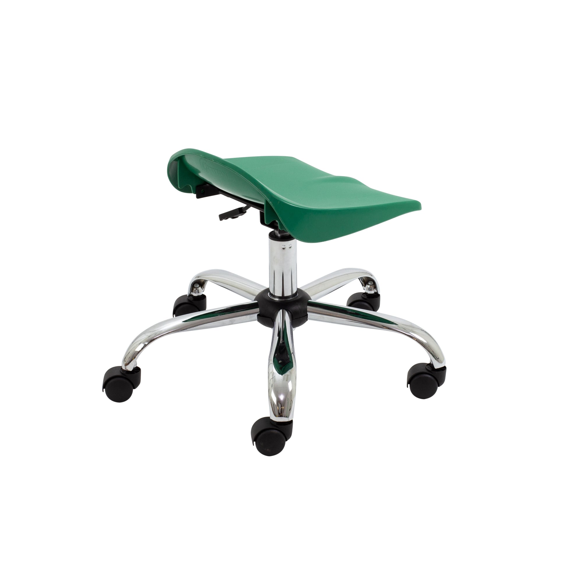 Titan Swivel Junior Stool with Chrome Base and Castors