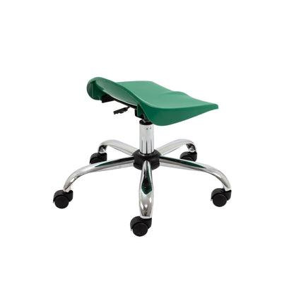 Titan Swivel Junior Stool with Chrome Base and Castors