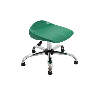 Titan Junior Swivel Stool|Chrome Base With Glides|Age 6-11 Years|Green