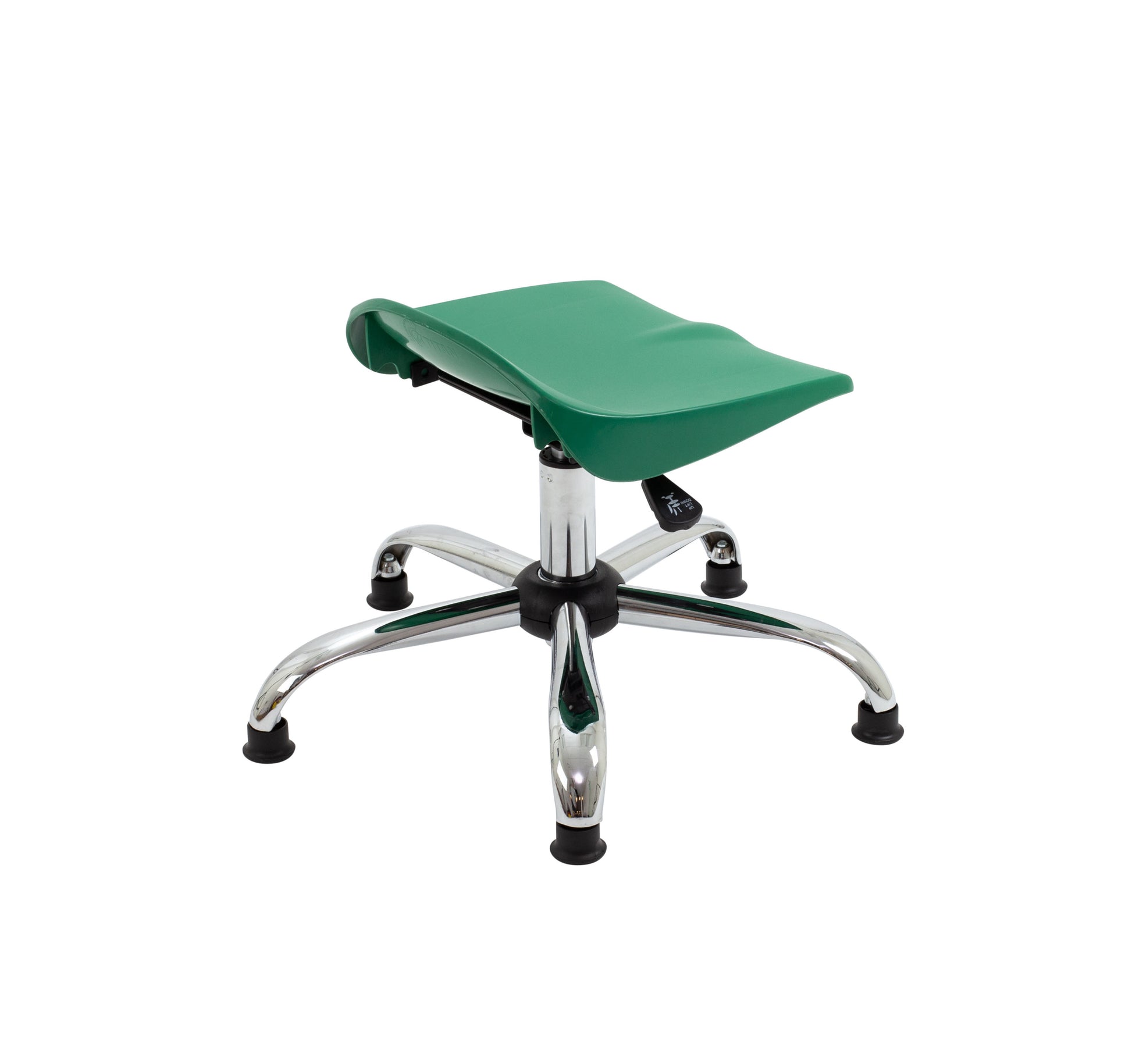 Titan Swivel Junior Stool with Chrome Base and Glides