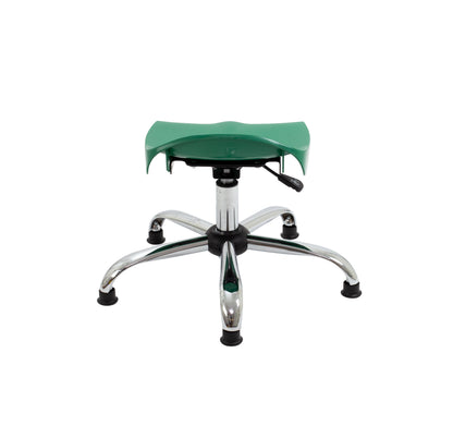 Titan Swivel Junior Stool with Chrome Base and Glides
