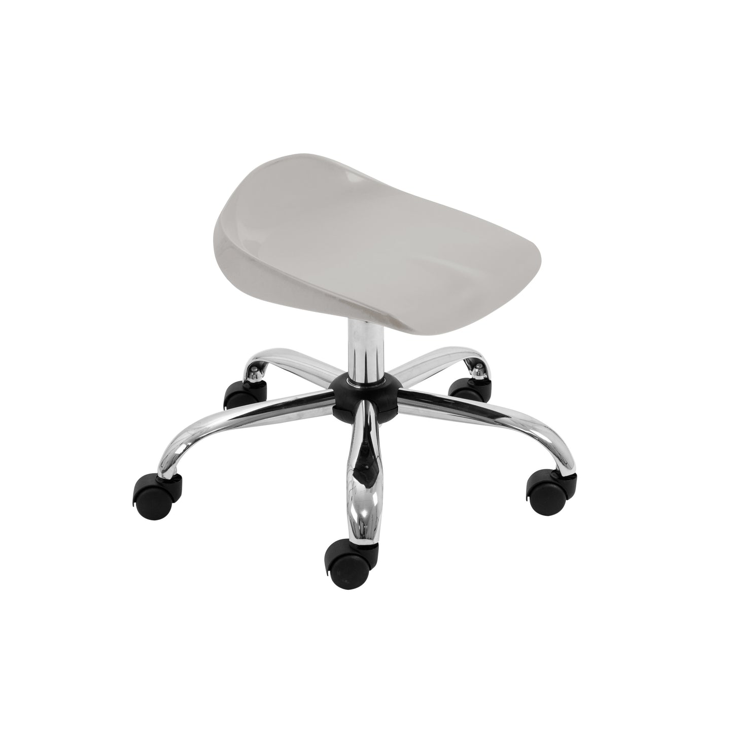 Titan Junior Swivel Stool|Chrome Base With Castors|Age 6-11 Years|Grey