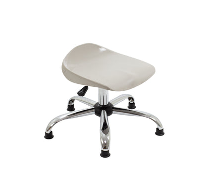 Titan Junior Swivel Stool|Chrome Base With Glides|Age 6-11 Years|Grey