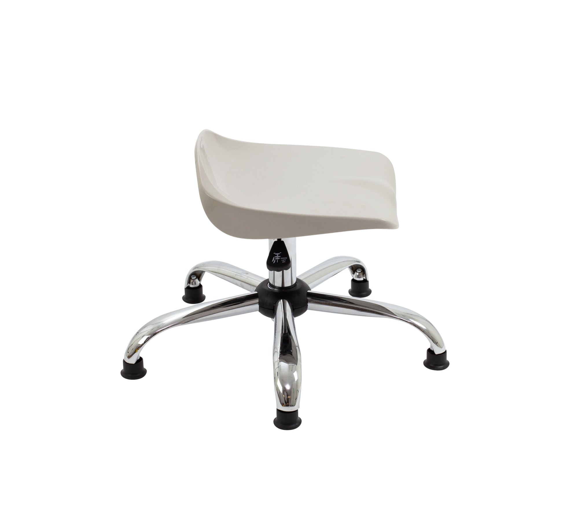 Titan Swivel Junior Stool with Chrome Base and Glides