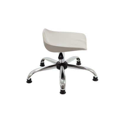 Titan Swivel Junior Stool with Chrome Base and Glides