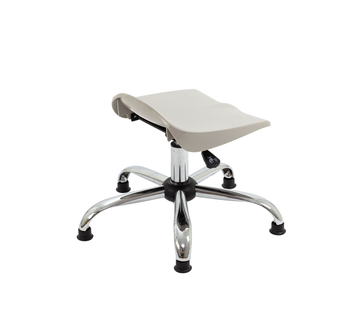 Titan Swivel Junior Stool with Chrome Base and Glides