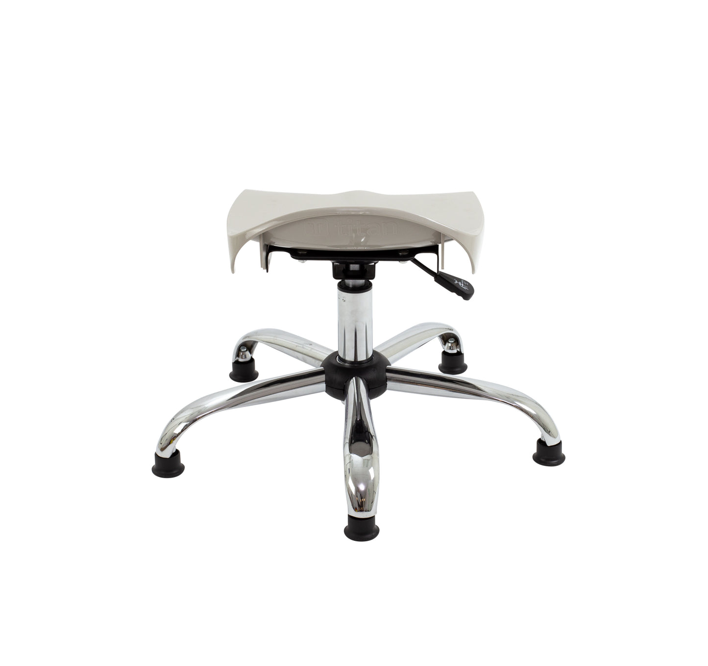 Titan Swivel Junior Stool with Chrome Base and Glides