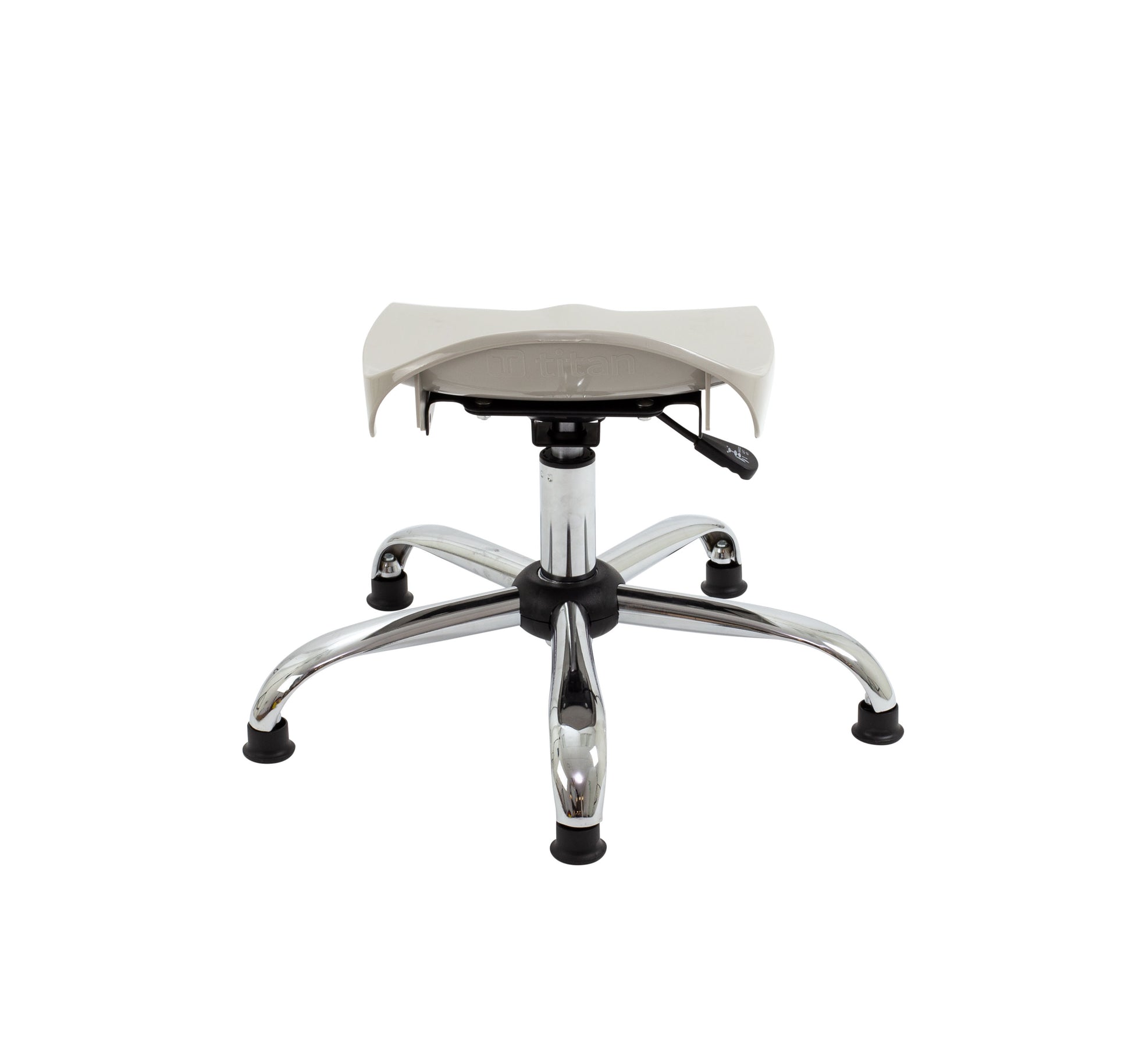 Titan Swivel Junior Stool with Chrome Base and Glides