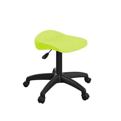 Titan Junior Swivel Stool|Black Base With Castors|Age 6-11 Years|Lime