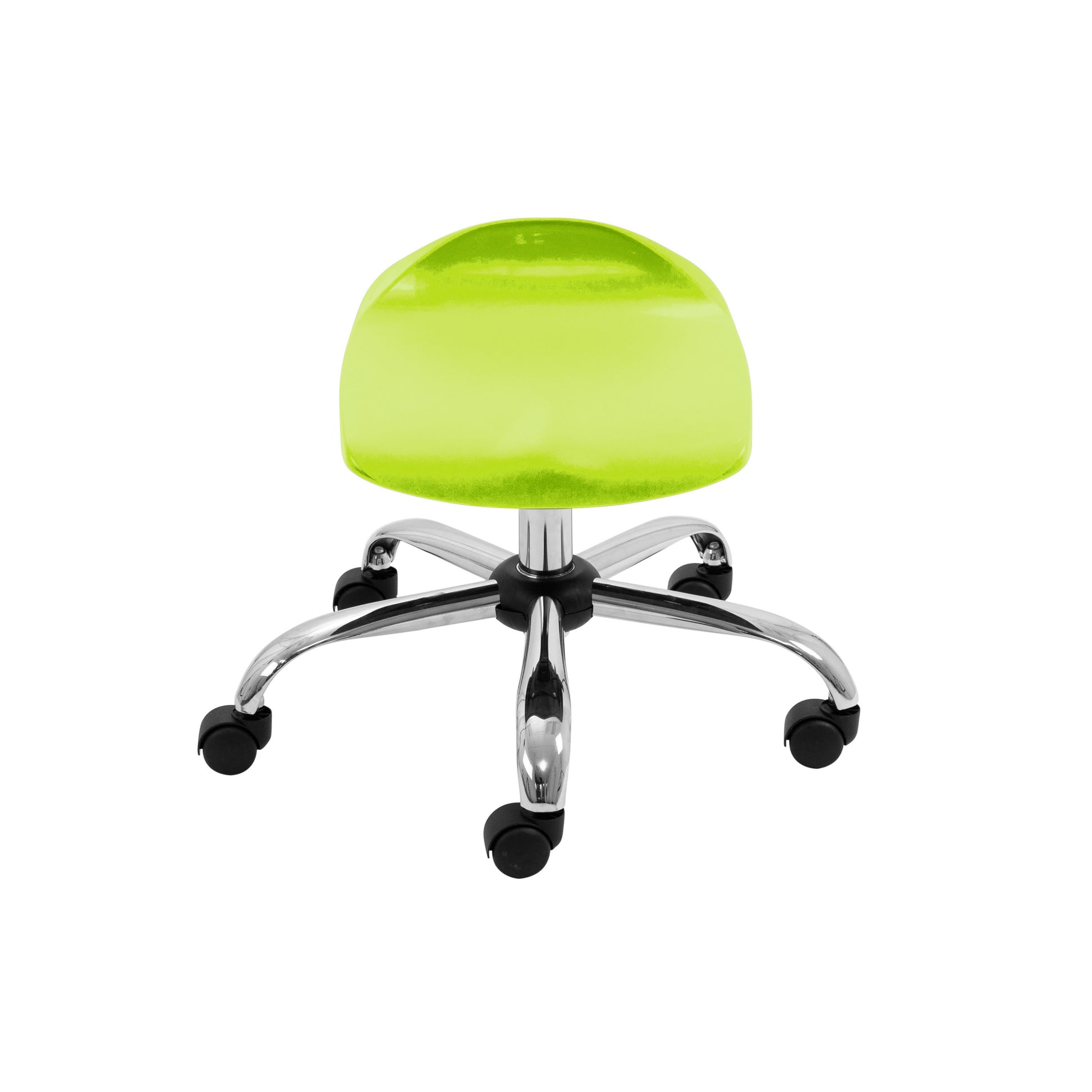 Titan Swivel Junior Stool with Chrome Base and Castors