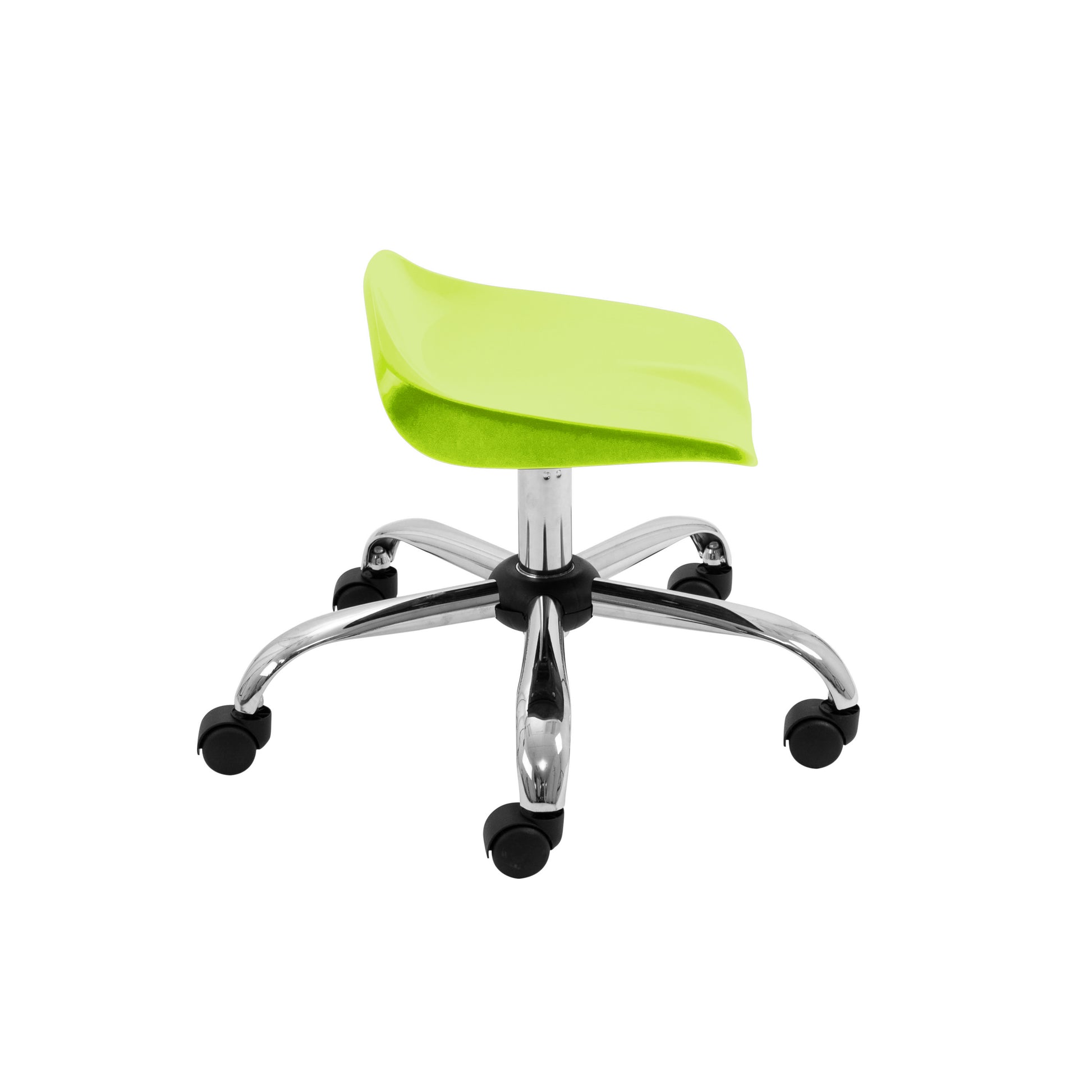 Titan Swivel Junior Stool with Chrome Base and Castors