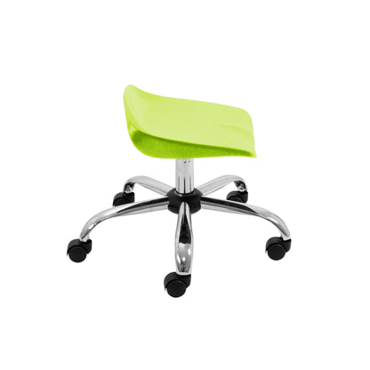 Titan Swivel Junior Stool with Chrome Base and Castors