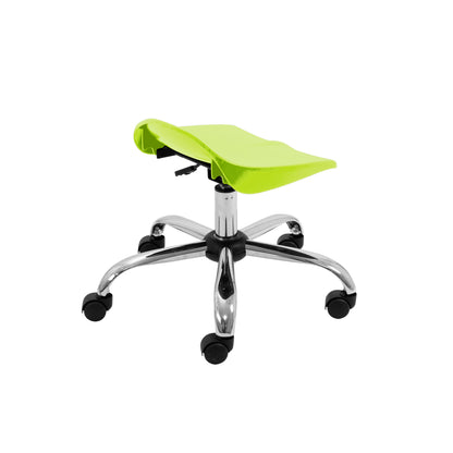 Titan Swivel Junior Stool with Chrome Base and Castors