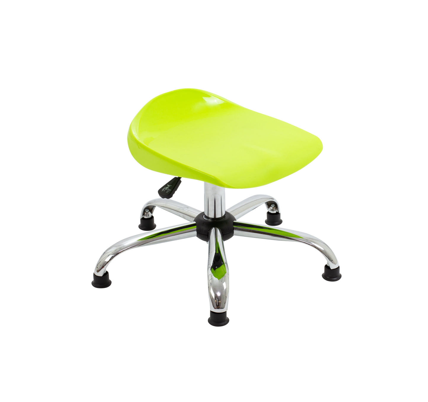 Titan Junior Swivel Stool|Chrome Base With Glides|Age 6-11 Years|Lime