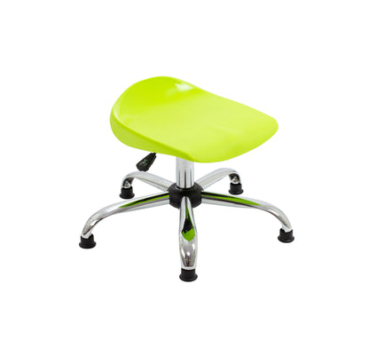 Titan Junior Swivel Stool|Chrome Base With Glides|Age 6-11 Years|Lime