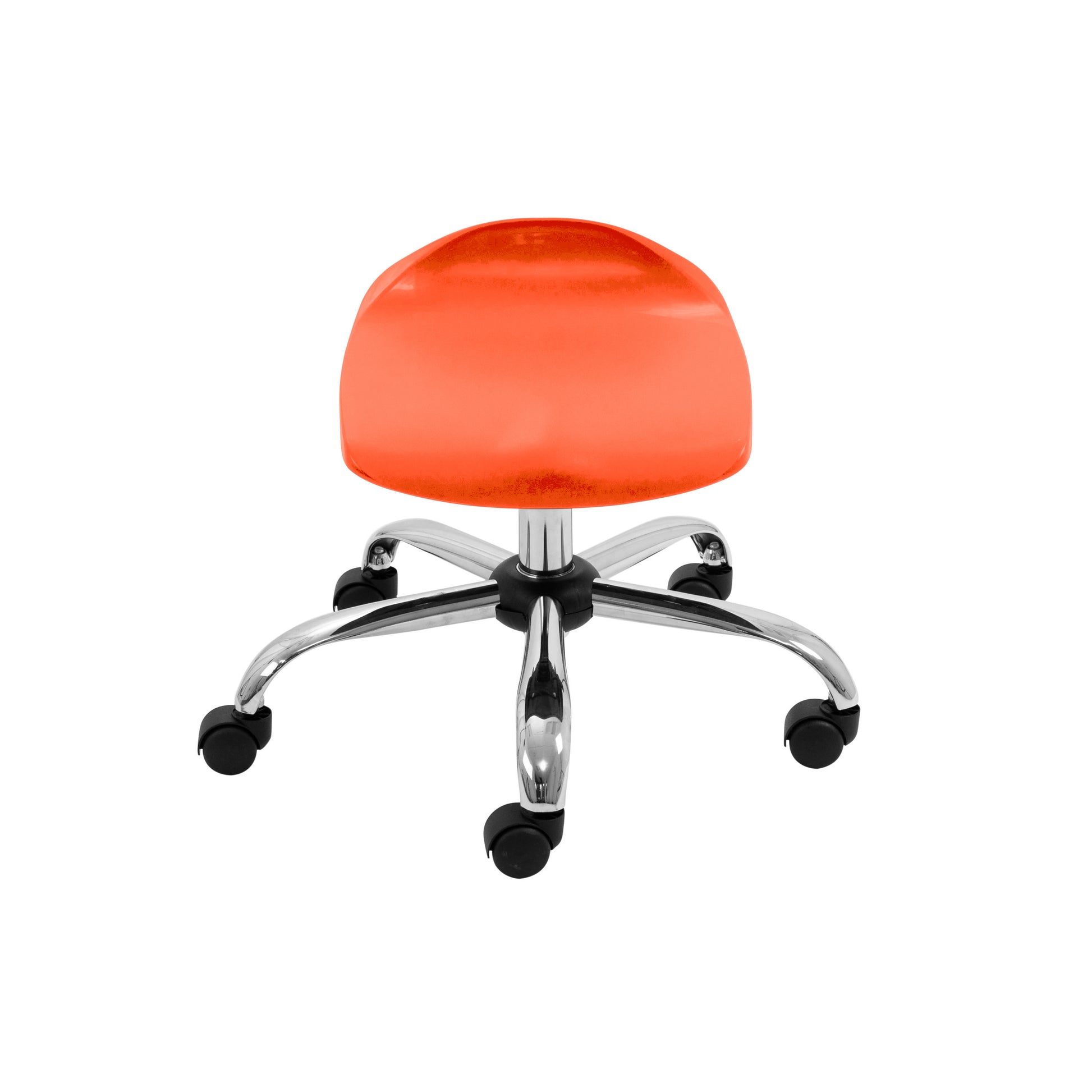 Titan Swivel Junior Stool with Chrome Base and Castors
