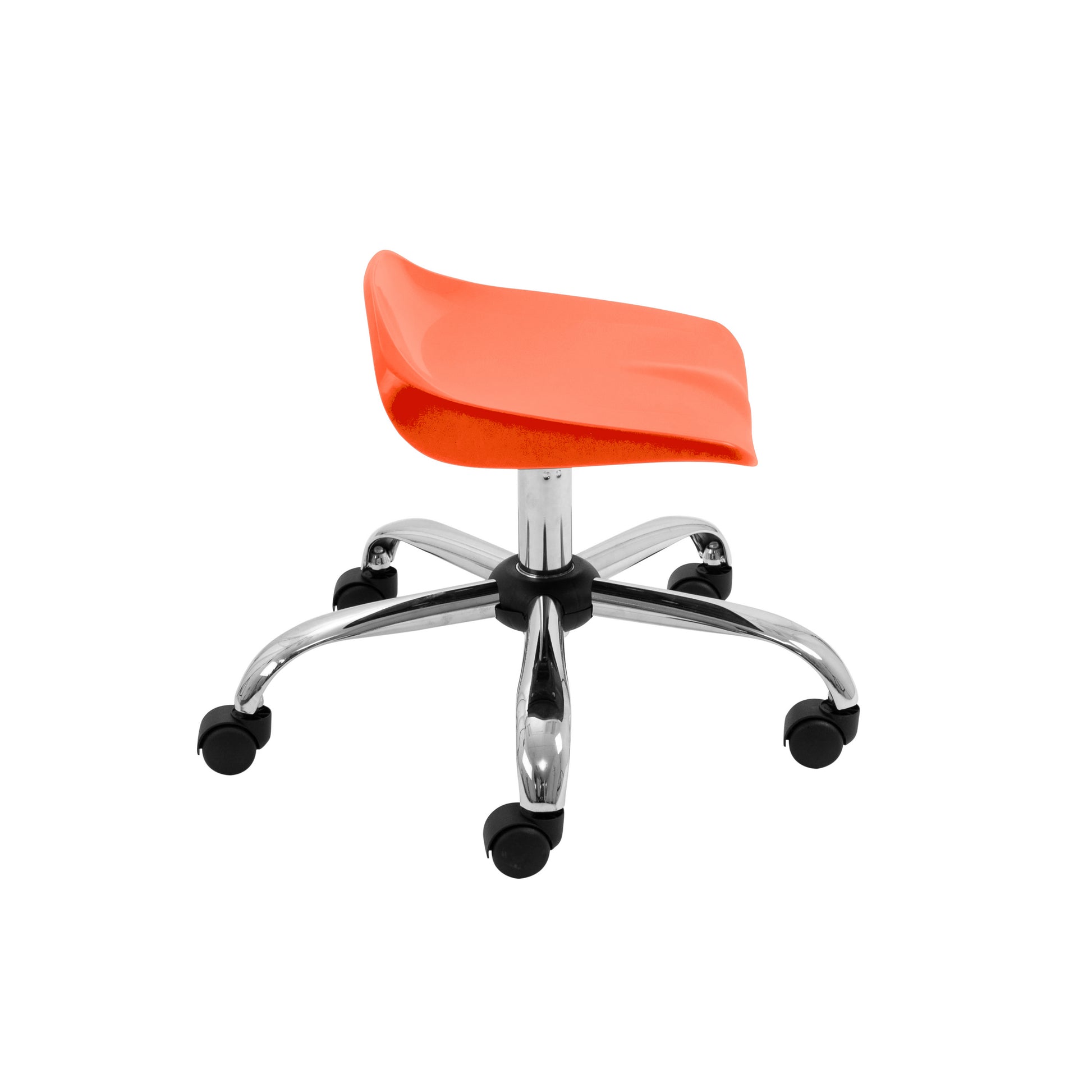 Titan Swivel Junior Stool with Chrome Base and Castors