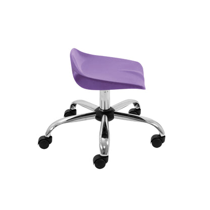 Titan Swivel Junior Stool with Chrome Base and Castors