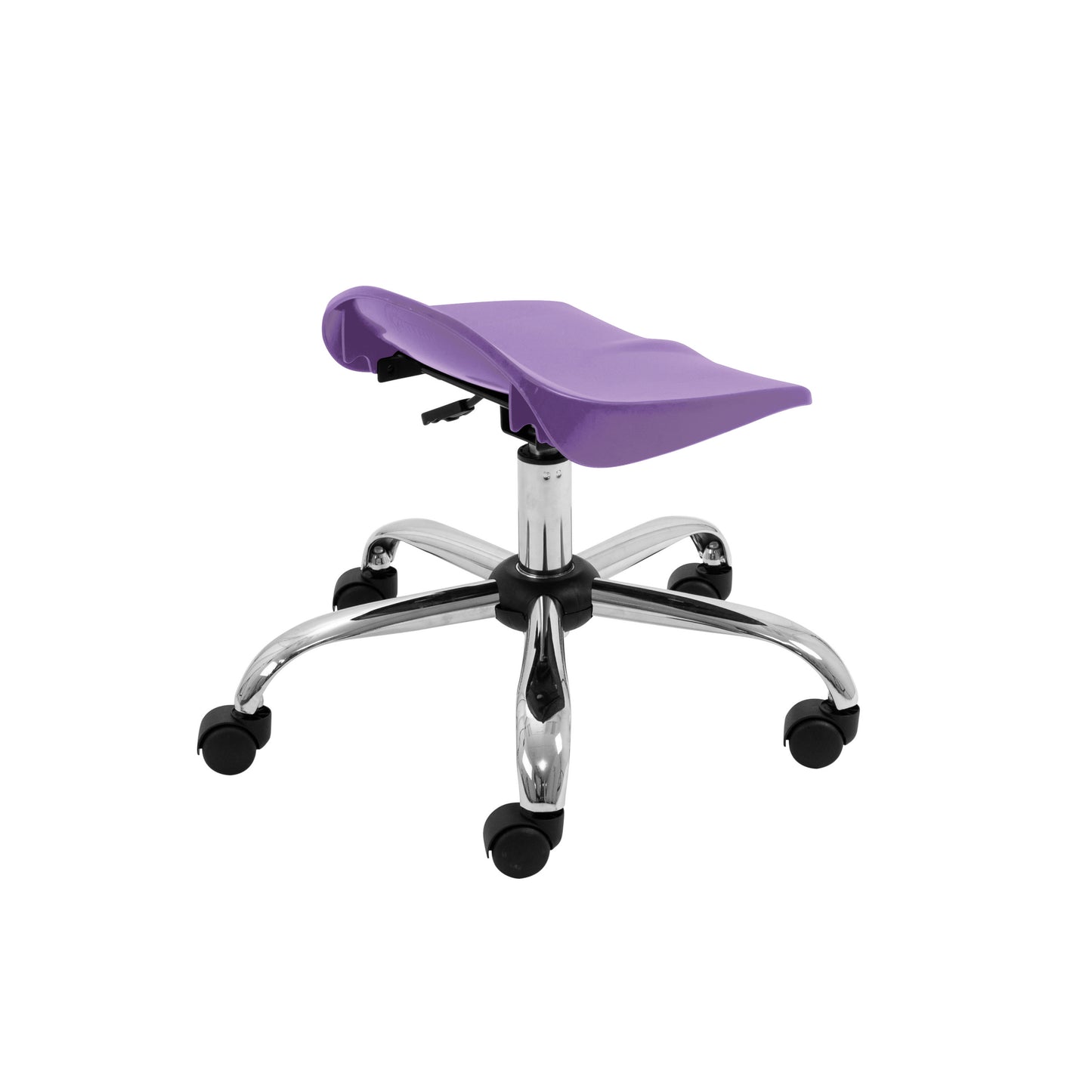 Titan Swivel Junior Stool with Chrome Base and Castors