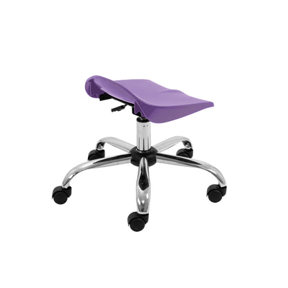Titan Swivel Junior Stool with Chrome Base and Castors