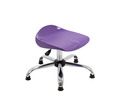 Titan Junior Swivel Stool|Chrome Base With Glides|Age 6-11 Years|Purple