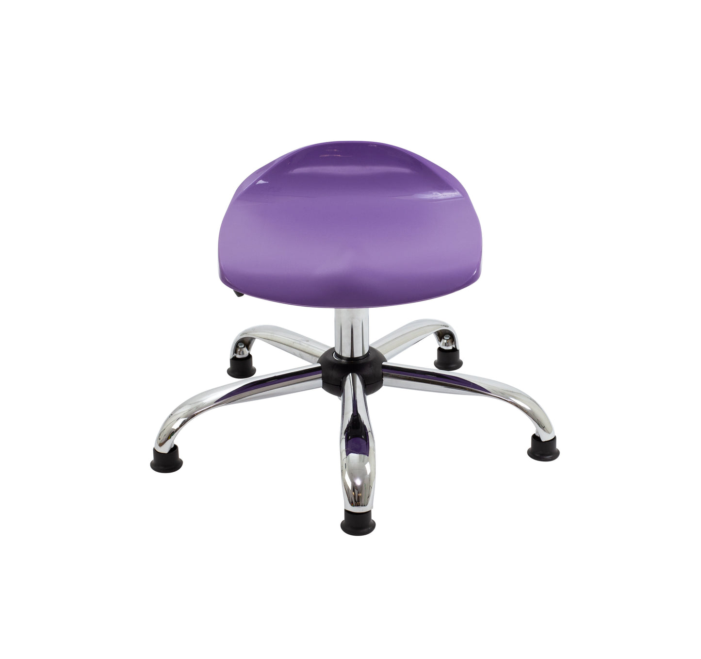 Titan Swivel Junior Stool with Chrome Base and Glides