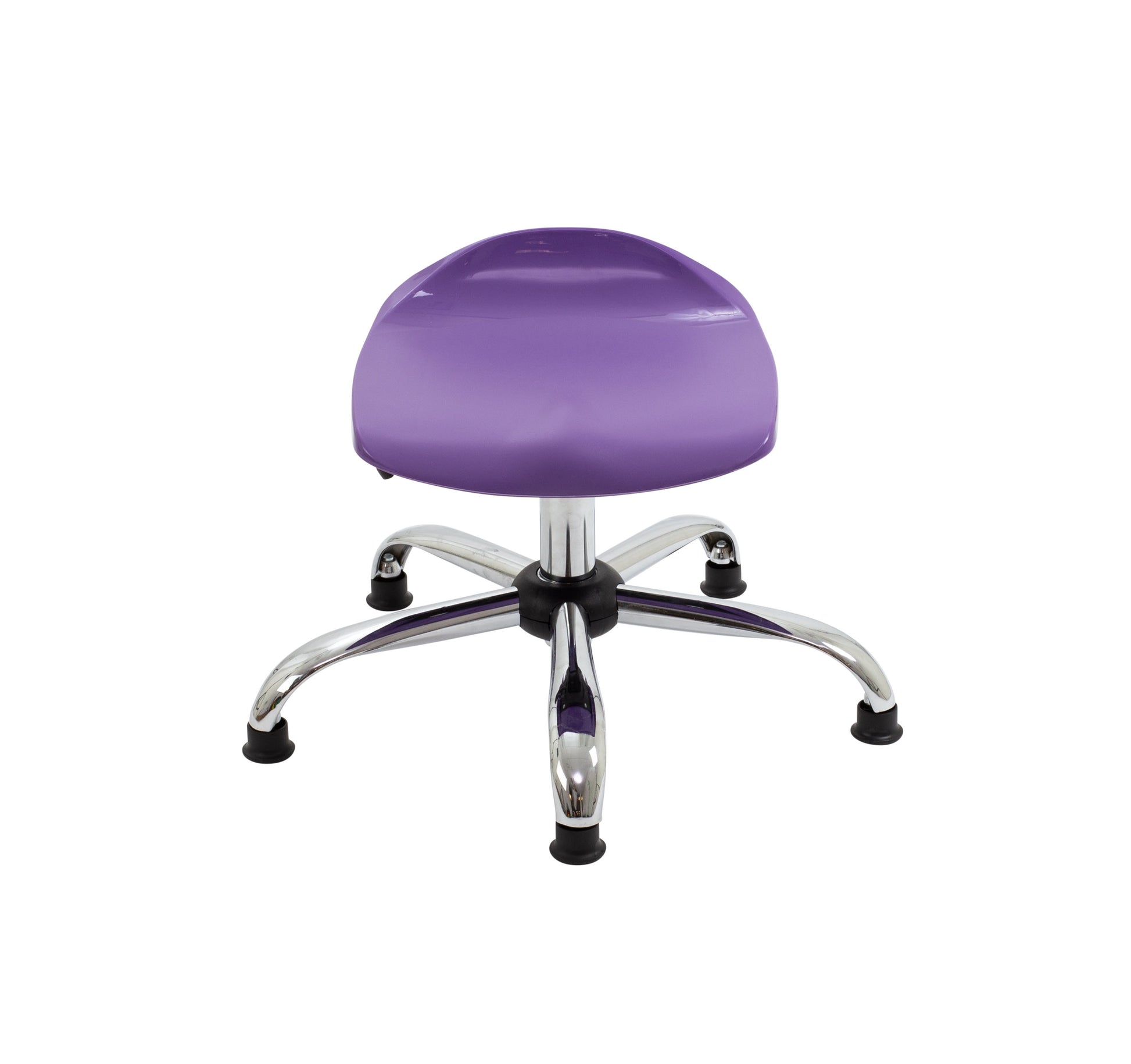 Titan Swivel Junior Stool with Chrome Base and Glides
